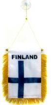 Wholesale lot 12 Finland Mini Flag 4&#39;&#39;x6&#39;&#39; Window Banner w/suction cup - Vivid C - £24.03 GBP