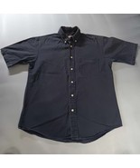 Caribou Creek Shirt Mens Medium Short Sleeve Dark Gray Button Down - €10,21 EUR