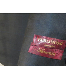Men Suit BERLUSCONI Turkey 100% Italian Wool Super 180's 3pc Vested #Ber41 Black image 9