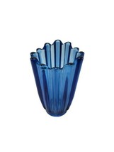 Vintage Celestial Blue Fostoria Art Glass Handkerchief Wavy Bouquet Vase - $29.65