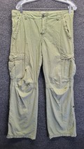 VTG Ralph Lauren Polo Jeans Co Pants Women&#39;s Sz 8 Brown Cargo Military - £27.04 GBP