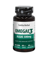 Omega 3 algae EPA, DHA 500mg - Heart &amp; Joint Brain boost Health 60pcs - $39.55