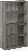 Furinno Pasir 4 Tier Open Shelf, French Oak Grey - £50.35 GBP