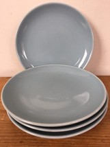 Set 4 Vintage Iroquois Casual China Russel Wright Blue Dessert Bread Pla... - £62.84 GBP