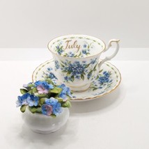 Royal Albert Bone China &quot;Forget-Me-Not&quot; Posy Bowl, Cup &amp; Saucer Set, Vin... - $44.89
