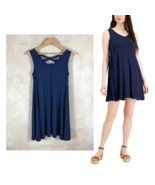 Style &amp; Co Sleeveless Soft Cross-Back Dress Navy NEW Size SMALL - $14.90