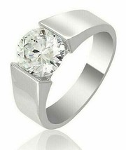 Solitaire 2.00Ct Simulated Diamond White Gold Plated Engagement Ring in Size 10 - £133.09 GBP