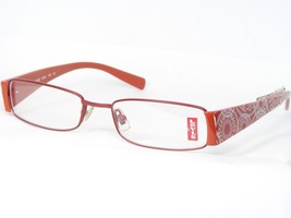 LEVI&#39;S LS2502 A015 ORANGE EYEGLASSES GLASSES METAL FRAME 52-17-135mm - $49.05