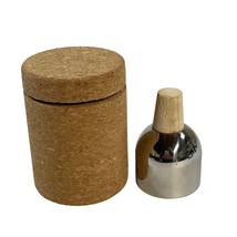 FS Objects Mass Wine Stopper Cork &amp; Metal Set In Stylish Container Weddi... - $23.36
