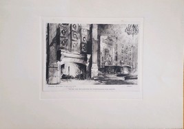 Vintage Reproduction of Original Etching by A. F. Mettel Fire Place Main Room - £15.97 GBP