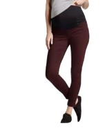 Maternity Crossover Panel Skinny Jeans Isabel Maternity Burgundy 8/29R - $6.99