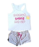 French Affair Summer Pajama Set, 2-Piece, &#39;&#39;Donut Wake Me Up&quot; Pajama Set, - £13.56 GBP