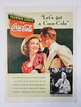1939 Fountain Service Coca Cola Vintage Print Ad Let&#39;s Get A Coca Cola - £13.86 GBP
