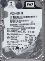 WD2500BEKT-60PVMT0, DCM HECTJHK, Western Digital 250GB SATA 2.5 Hard Drive - £46.09 GBP
