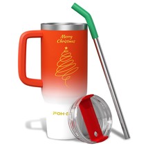 Fohgee Christmas Style 30Oz Stainless Steel Tumbler With Handle - Keep Drinks Co - $33.99