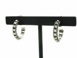 Caviar Designer Signed Dangle Hoop Earrings Sterling Silver - £278.22 GBP