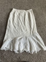 Giorgio Fiorlini Skirt Size  20w Maxi Plus Collection White Zip Elastic ... - $21.49