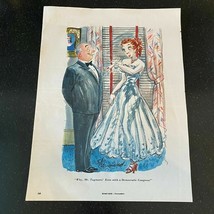 Democratic Congress 1940s Print Jewelry Barbara Shermund Vintage Cartoon - $12.42 CAD