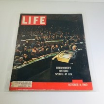 VTG Life Magazine: Oct 3 1960  Eisenhower&#39;s Historic Speech at the United Nation - £10.22 GBP