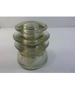 Vintage Armstrong's T.W. 50 Glass Electrical Insulator (Hazel Transparent) - $19.75