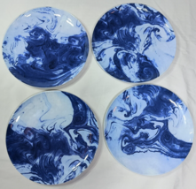 Sur La Table Blue Marble Swirl Melamine Salad Plate About 7 1/4 Inches - £18.30 GBP