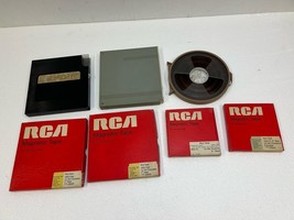 Vintage Magnetic Tape Lot x 7 RCA BASF Hard Case used recording reel to reel red - £19.66 GBP