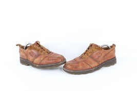Vtg Dr Martens Mens 10 Goth EDM Chunky Platform Leather Shoes Brown Dist... - £85.73 GBP