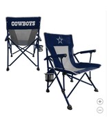 Dallas Cowboys Hand Arm Chair Navy Blue Silver NFL Tailgating Camping Cu... - $98.99