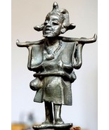 Handcrafted Bronze Sculpture - Massive Cast Brass - Water Carrier Woman Africa - £522.86 GBP