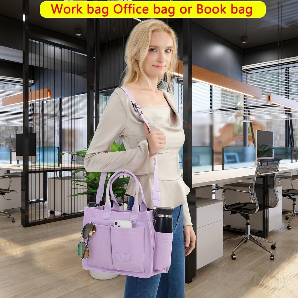 Waterproof Canvas Tote Bag with Adjustable Straps - Stylish for Everyday Use Item image 9