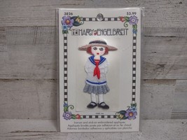VTG Mary Engelbreit ME Iron On Embroidered Patch Applique Girl in Sailor Dress - £5.59 GBP
