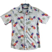 Depart West Shirt Mens Small Button Up Pineapple Novelty Print Casual Camp - £11.57 GBP