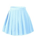 Girl&#39;s Dress up Cosplay Costumes High Waist School SkirtS,Light blue - £16.65 GBP