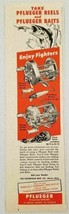 1950 Print Ad Pflueger Fishing Lures &amp; Reels Enterprise Mfg Akron,Ohio - £8.63 GBP