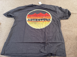 NWT Adventure Graphic Tee by Mad Engine Gray Cotton Blend Adult T-Shirt ... - $12.99