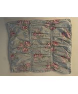 Simply Shabby Chic Pillow Cover Blue Pink Cabbage Rose Ruched Ashwell 20... - $43.33