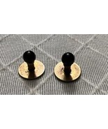 antique Beautiful Black onyx Gold Tone Cufflinks /Collar Buttons - $20.77 CAD