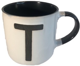 Oversized Personalize “Letter T” Ceramic Coffee Mug Cup 16 oz White-NEW-... - $14.73