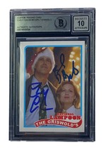 Chase &amp; D&#39;Angelo Signed National Lampoons Christmas Vacation Card BAS Grade 10 - £267.52 GBP