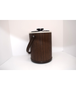 Vintage Atapco Plastic Woodgrain Ice Bucket Brown Made in USA 10&quot; Tall - €15,46 EUR