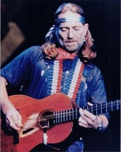 Willie Nelson in concert 8x10 photo playing his guitar - £7.47 GBP