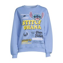 Disney Juniors Stitch Graphic Print Sweatshirt Size M (7-9) Color Blue - £22.94 GBP