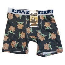 Star Wars THE MANDALORIAN Mens Boxer Briefs Crazy Boxer The Child Gray S... - $13.07