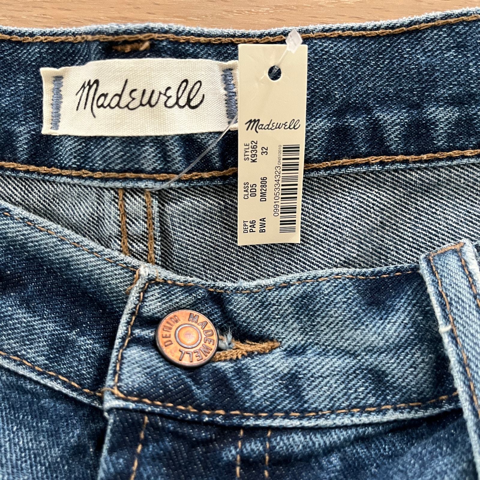 Madewell Indigo The Perfect Jean Shorts Tulip Raw Hem Denim Size 32 NWT Item image 3
