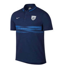 Nike Mens Authentic Soccer Polo T Shirt Size Medium Color Blue/White - £59.35 GBP