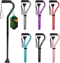 Walking Cane for Men &amp; Women Adjustable Cane with Offset Soft Cushioned Handle - - £24.55 GBP