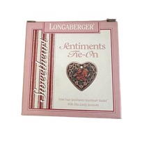 Longaberger Heart Charm Sentiments 1995 Tie On Accessory 31780 NIB - £7.80 GBP