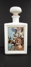 Vintage J W Dant&#39;s Americana Boston Tea Party 1968 White Glass Whiskey D... - $262.08 MXN