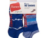 Hanes No-Show Socks Men&#39;s 6 Pack Originals Breathable Red White Blue Siz... - £5.39 GBP