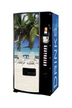 Dixie Narco 501E  Soda Vending Machine Cans &amp; Bottles Beach Scene - $1,975.05